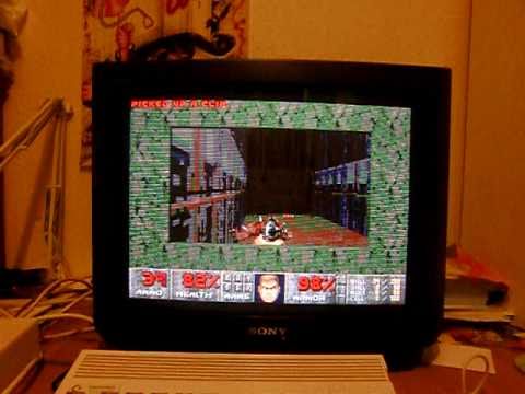 Amiga 600HD with ACA630 running Doom.