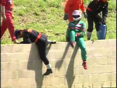 1991 Silverstone Andrea de Cesaris crash