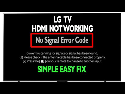LG TV - How to Fix HDMI No Signal Error: Quick FIX