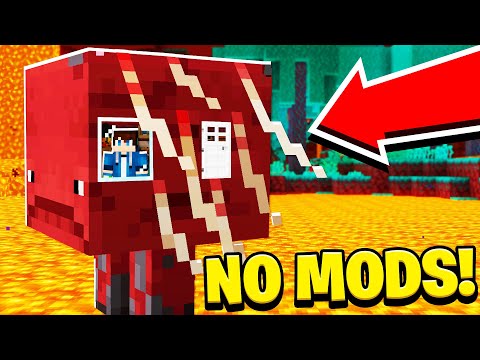 How to LIVE Inside a STRIDER in Minecraft Tutorial! (NO MODS!)