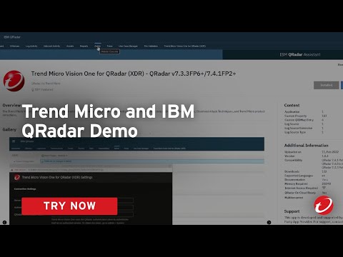 Trend Micro Vision One and IBM QRadar Demo