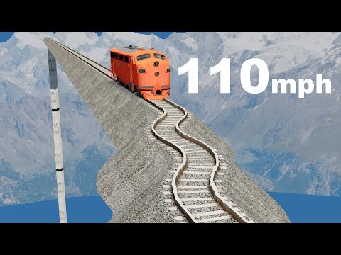 Trains vs Chicanes - beamng
