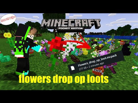 SOURAV GAMING MALAYALAM - minecraft but flowers drop op loots mod download in mobile malayalam 100% working 2023