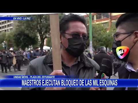Maestros Urbanos de La Paz, se sumaron a Marcha Nacional en protesta contra la malla curricular
