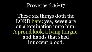 six things God hates seven are an abomination