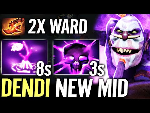 🔥 DENDI Witch Doctor 100% NEW MID — Shard + Overwhelming Blink 11SEC 2x Death Ward Dota 2 Pro