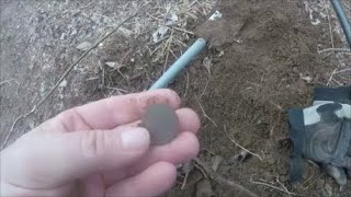 Relic Hunting New England Colonial Copper Coin found