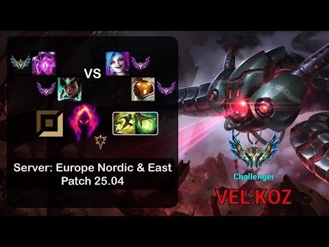 Vel'Koz APC + Karma vs Jinx + Bard - EUNE Challenger - Patch 25.04