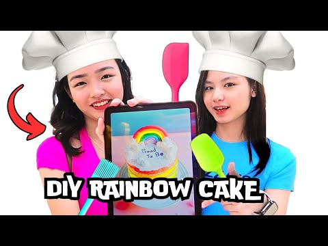 A DAY IN OUR LIFE AS A BAKER @IDIM | "DIY RAINBOW COLORED CAKE MAKING CHALLENGE | Aurea & Alexa