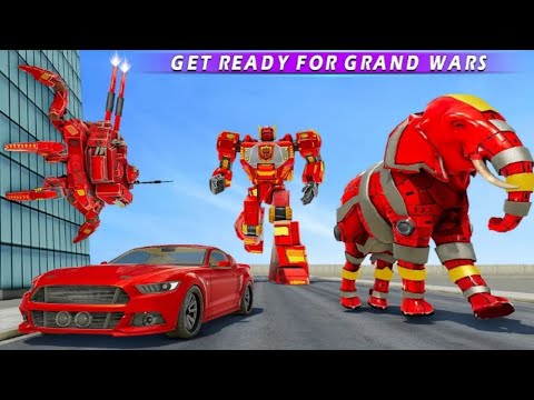 Spider Tank Robot Car Game - Elephant Robot Game