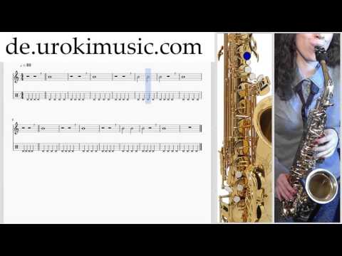 Saxophon Alt Lernen K#1 S#1 U#8 Noten Saxophonunterricht Schule Lied Lehrer Klasse Unterricht Melodi