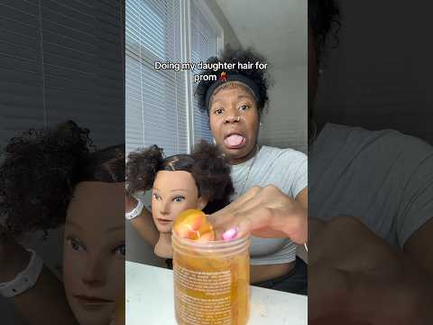 Vickey cathey does her daughter hair for prom 😱 #shorts