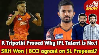 SRH Beat KKR! R Tripathi 71(37) Proved Why IPL Talent is No.1 | BCCI agreed on SL Proposal?
