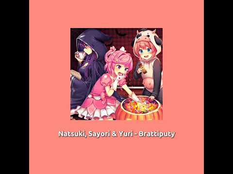 Brattiputy cover (AI) - Natsuki, Sayori and Yuri