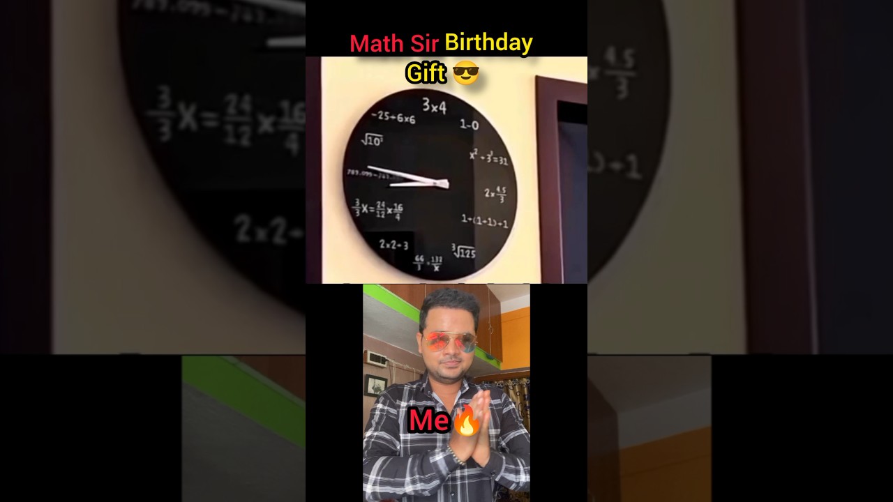Math teacher Birthday gift 🎁🤪 #shorts #funny #trending #viralvideo