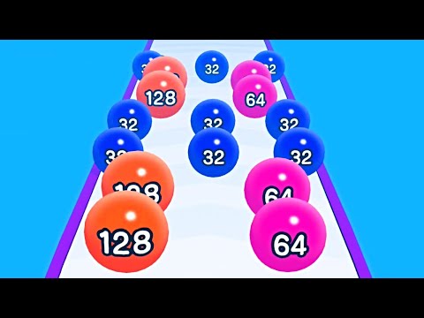 Ball Run 3D: Number Merge 2048 Asmr ! All Levels Gameplay Level (24-29) android, ios
