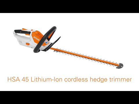 Stihl battery powered cordless hedge trimmer hsa 45