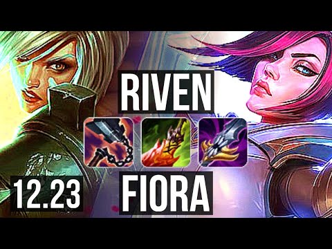 RIVEN vs FIORA (TOP) | 72% winrate, Rank 7 Riven, 14/3/5, Godlike | EUW Challenger | 12.23