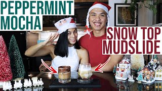 Our Favorite Coffee Drinks for Christmas! Peppermint Mocha and Snow Top Mud Slide Recipe