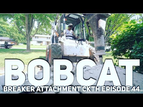 Bobcat Breaker and Auger attachment in Action!