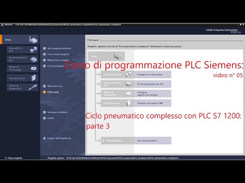 Ciclo pneumatico complesso per PLC Siemens S7 1200: parte 3