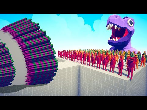 ANIMAL KINGDOM & TYRANNOSAURUS REX ARMY vs EVERY GODS - Totally Accurate Battle Simulator TABS