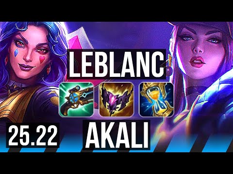 LEBLANC vs AKALI (MID) | KR Master | 25.22
