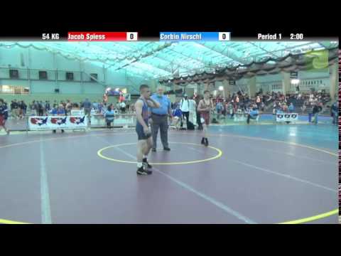 FILA Cadet 54 KG Jacob Spiess vs. Corbin Nirschl