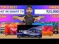 Top 5 Best 43 Inch 4K Smart TV Under 25k In May 2024 || Best 4K Smart TV Under 25k In India 2024