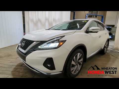 2019 Nissan Murano AWD SL in Pearl White Pearl Metallic for sale at Wheaton Honda West in Calgary, AB
