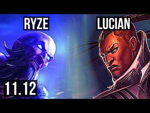 RYZE vs LUCIAN (MID) | 69% winrate, 12/5/14, Dominating | KR Grandmaster | v11.12