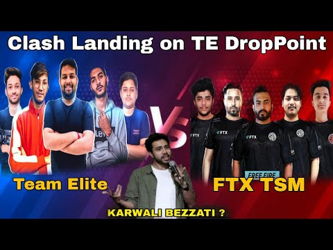 Clash Landing between Team Elite and FTX TSM on TE drop point || Freefire