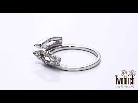 0.25 Ct. Infinity Loop Cathedral Ring Wrap - TwoBirch - TB-WRAP-0112-WG-E