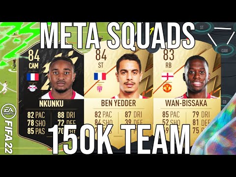 BEST META 150K STARTER TEAM (5* WEAK FOOT STRIKER) SQUAD BUILDER TO GET MORE WINS! - FIFA 22