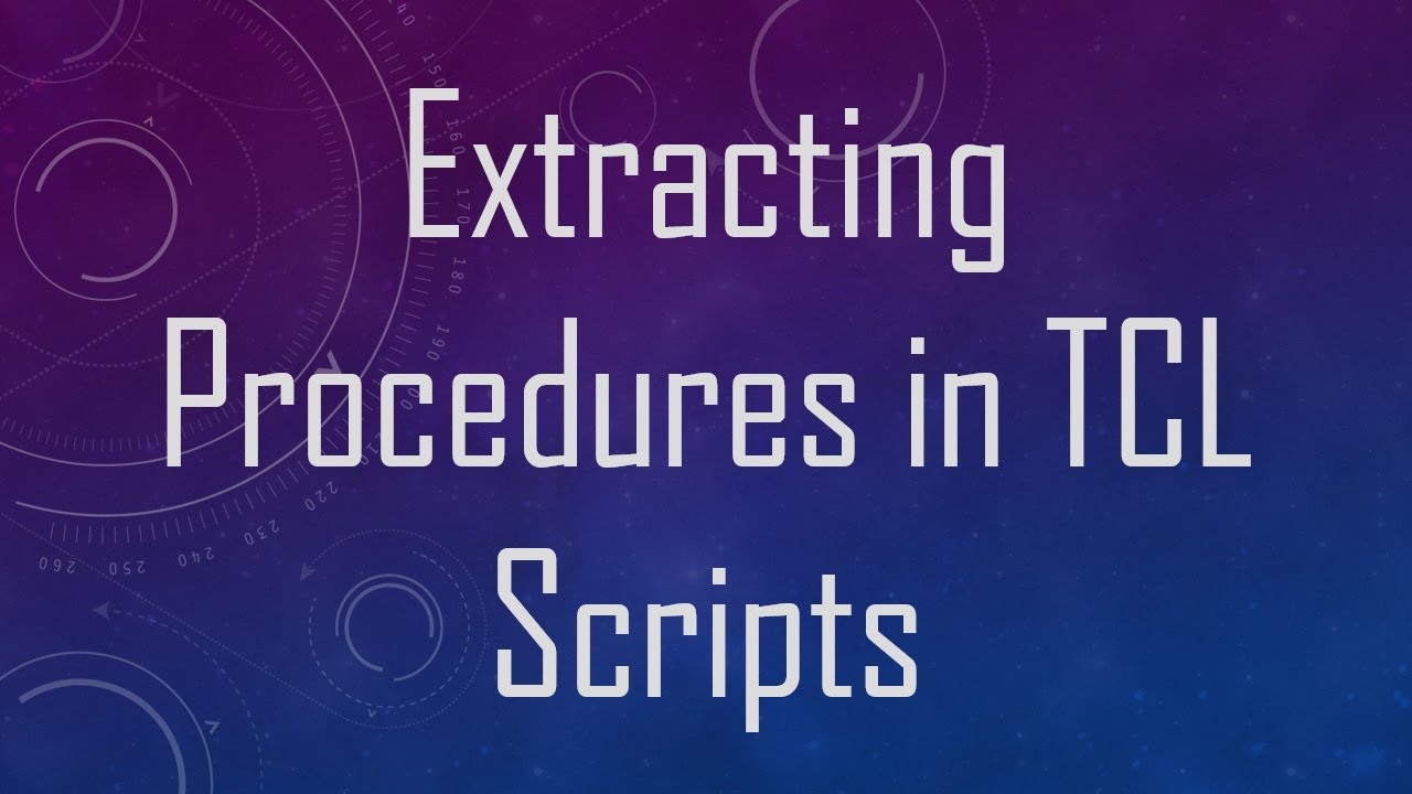 Extracting Procedures in TCL Scripts