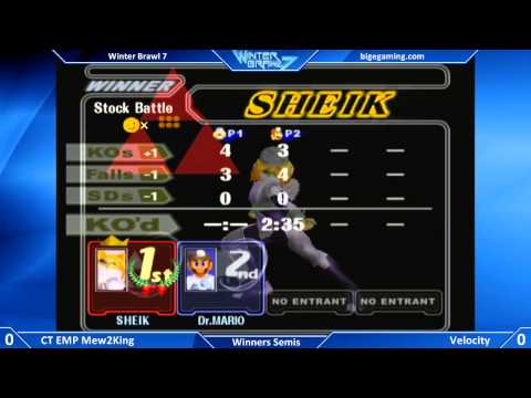 Winter Brawl 7 SSBM - CT Mew2King vs Velocity - Winners Semis