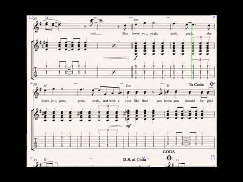 The Beatles - She Loves You - Guitar TABs