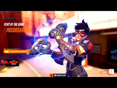 SUREFOUR is SHOWING HIS TRACER SKILL! POTG! [ OVERWATCH 2 TOP 500 SEASON 2 ]