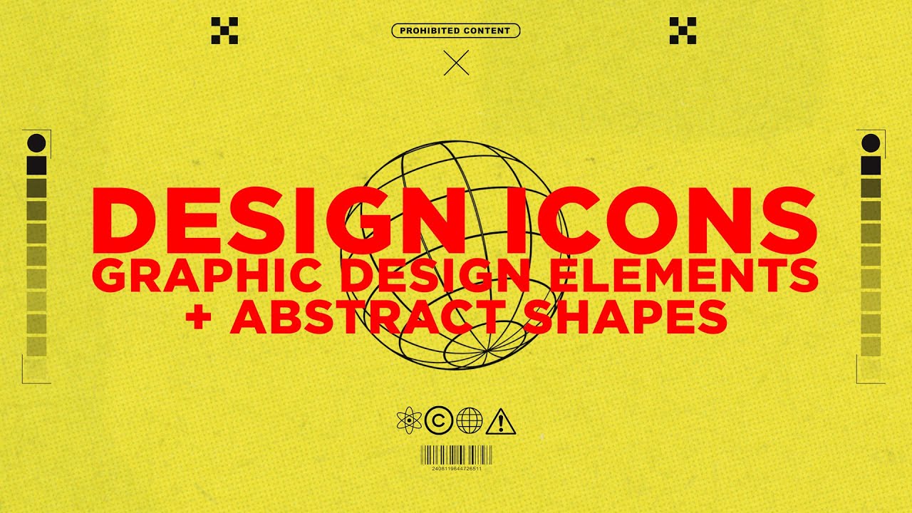 Design Icons: Graphic Design Elements + Abstract Shapes Pack
