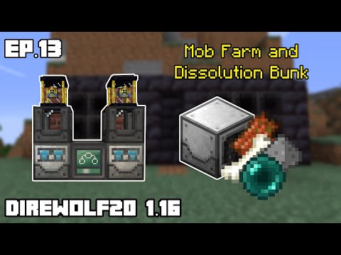 Direwolf20 1.16 [Ep.13] Mob Farm and Dissolution Bunk