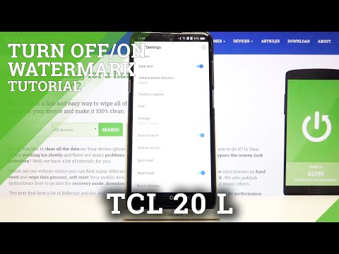 Enable / Deactivate Watermark in Main Camera Settings - TCL 20L