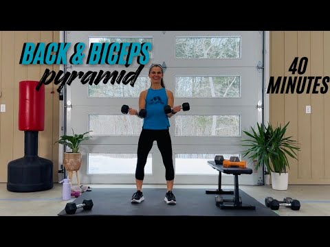 Build Muscle & Get Strong 40 MIN BACK & BICEPS Workout At HOME l Low Impact