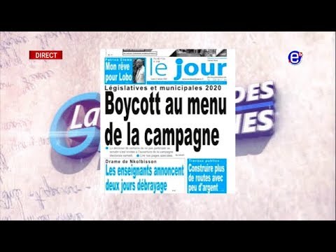 LA REVUE DES GRANDES UNES DU LUNDI 27 JANVIER 2020 - ÉQUINOXE TV