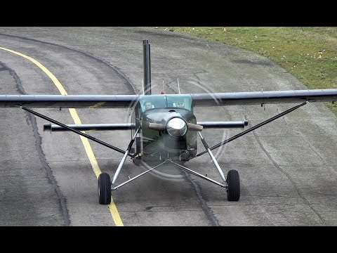 Pilatus PC6 B2/H2 Turbo Porter F-GOME sn 543 / taking off and landing at Nancy Essey airport LFSN