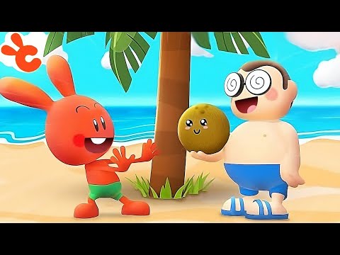 Can BUNNY Reach the COCONUT ??? | Cartoons for kids