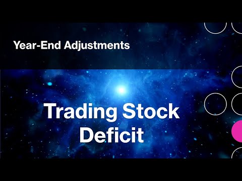 Accounting - Trading Stock Deficit
