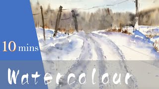 Easy Watercolor Landscape Painting