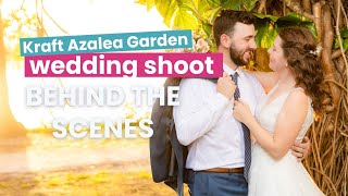 Wedding shoot at Kraft Azalea Garden in Winter Park behind the scenes