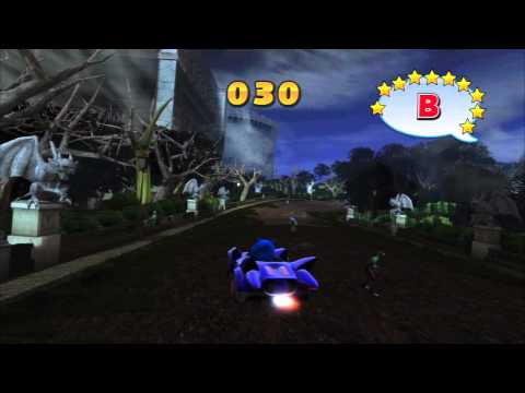 Sonic and Sega All Stars Racing (PS3) Mission 26 Spooky Speedway