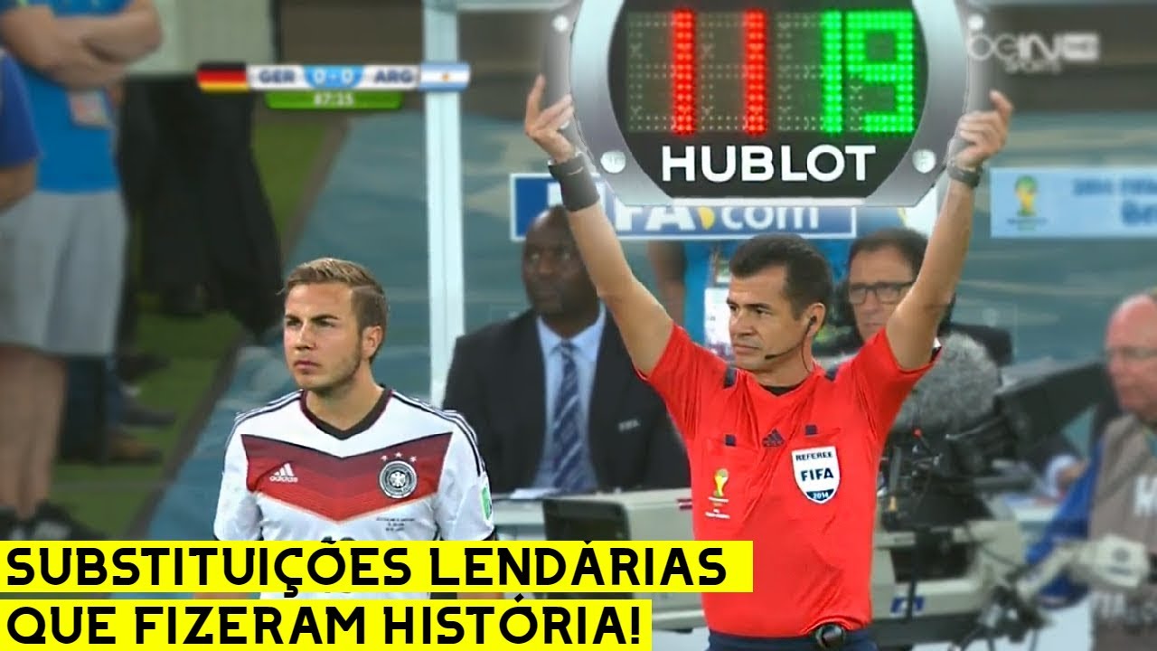 10 substituições LENDÁRIAS que fizeram HISTÓRIA NO FUTEBOL!